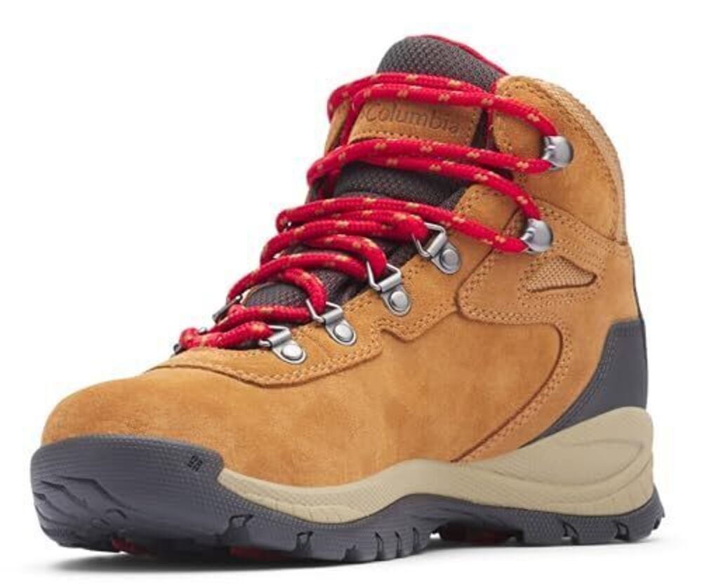 COLUMBIA WOMEN'S NEWTON RIDGE PLUS WATERPROOF AMPED, ELK/MOUNTAIN RED, 9.5 M US